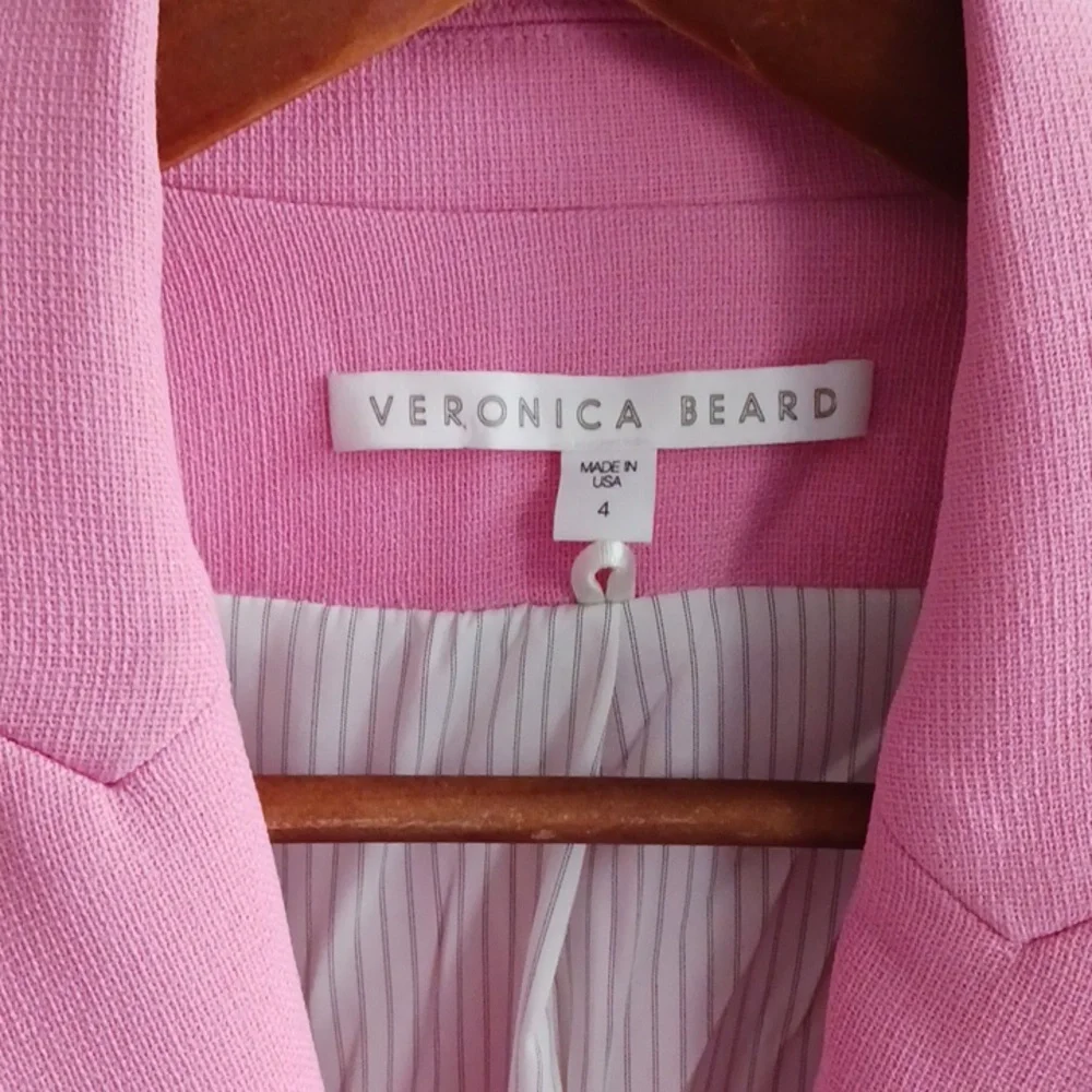 Veronica Beard Miller Dickey Blazer Pink | size 4 - Picture 4 of 11